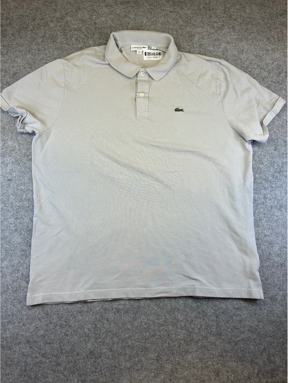 Lacoste Polo Shirt Men Off White 4XL Slim Fit Golf Country Club Money Business